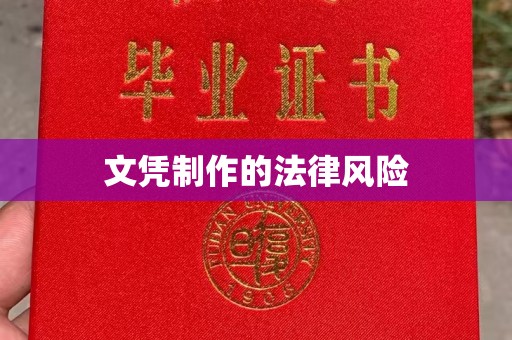 宣威文凭制作的法律风险