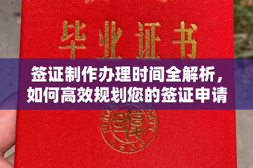 宣威签证制作办理时间全解析，如何高效规划您的签证申请流程