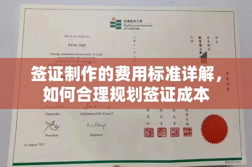宣威签证制作的费用标准详解，如何合理规划签证成本